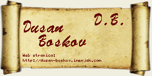 Dušan Boškov vizit kartica